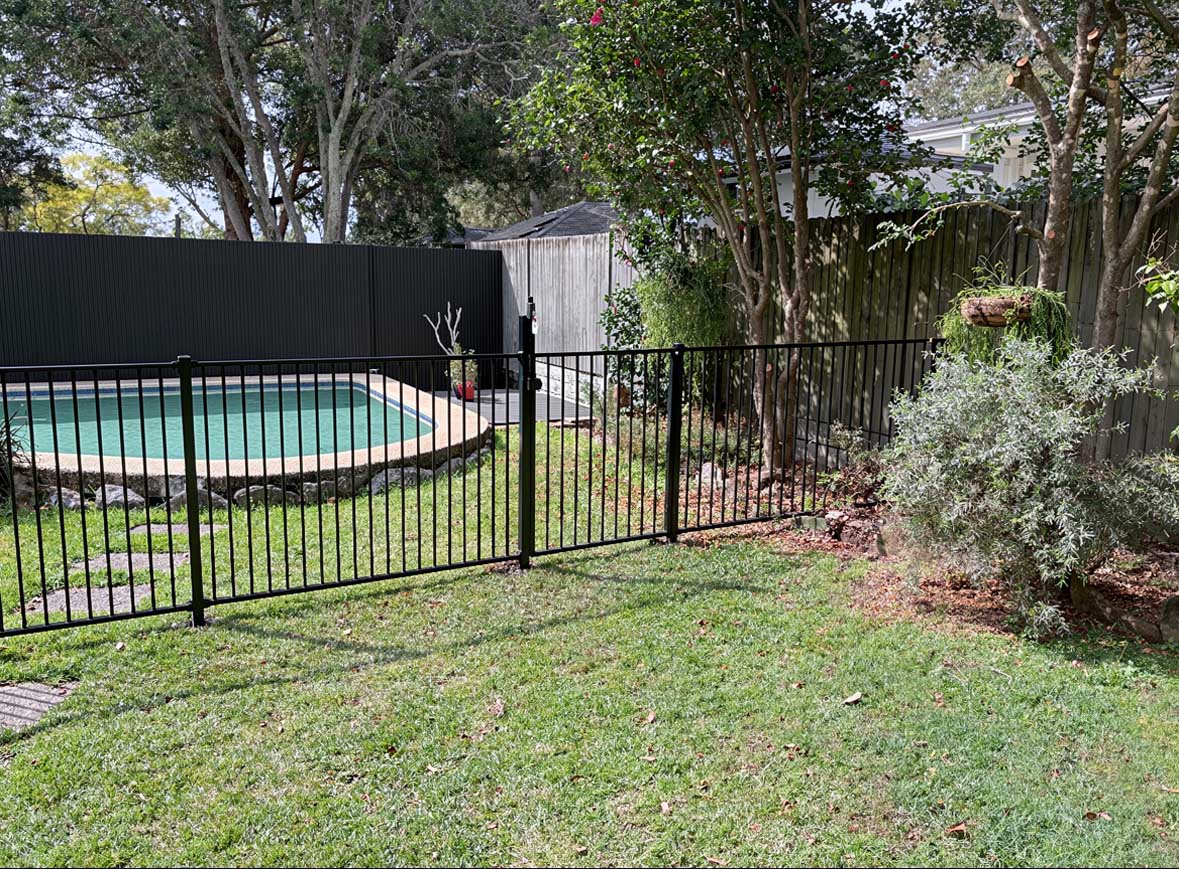 Aluminium fencing.