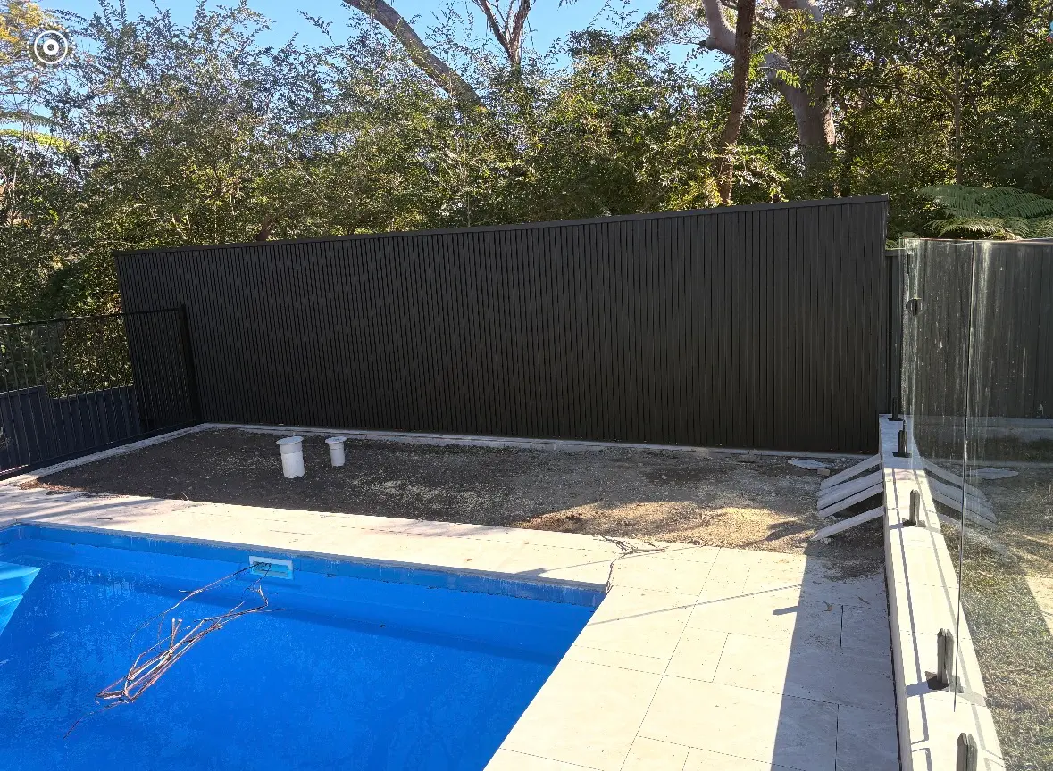 Decorative cladding fence.