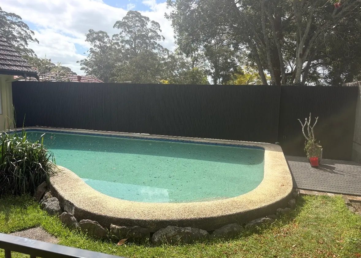 Decorative cladding fence, additional view.