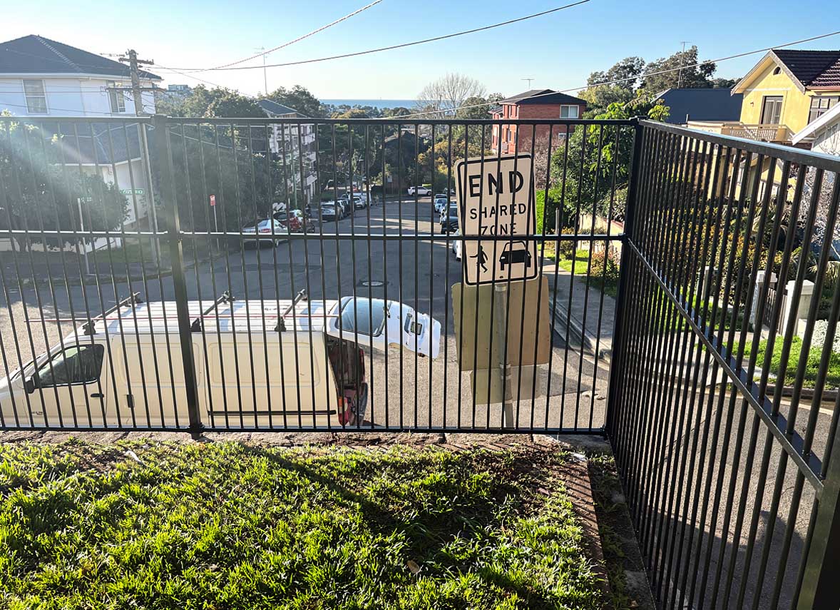 Security fencing.