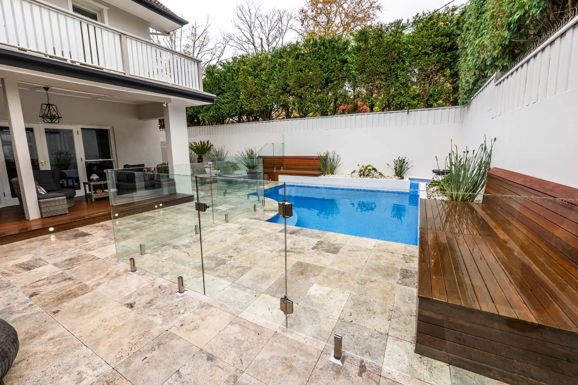 Pool glass fencing house wide.